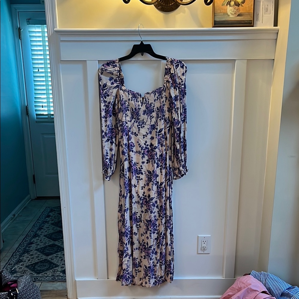 Free People Long Sleeve Floral Maxi Dress